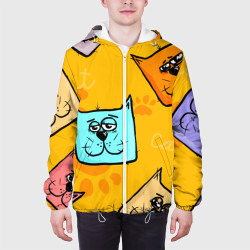 Мужская куртка 3D Котики, цвет 3D печать - фото 4