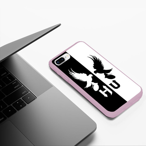 Чехол для iPhone 7Plus/8 Plus матовый Черно-белый Hollywood Undead - фото 5