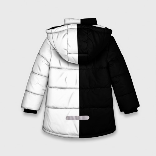 Зимняя куртка для девочек 3D Черно-белый Hollywood Undead, цвет светло-серый - фото 2