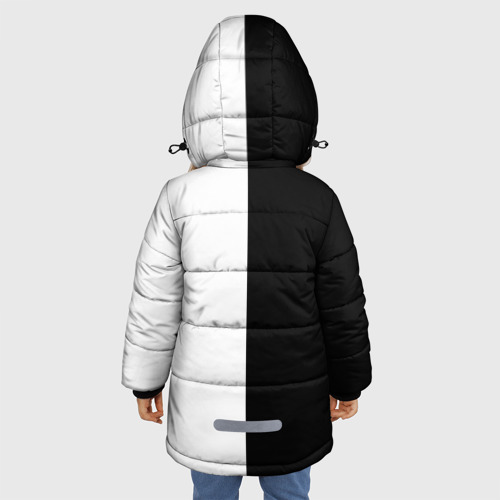 Зимняя куртка для девочек 3D Черно-белый Hollywood Undead, цвет светло-серый - фото 4