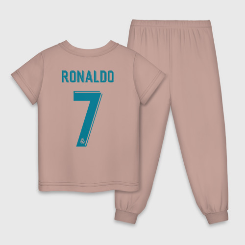 Детская пижама хлопок Криштиану Роналду Форма 2018, цвет пыльно-розовый - фото 2