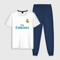 Мужская пижама с белой футболкой хлопок Криштиану Роналду Форма 2018