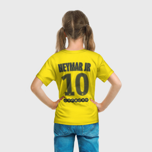 Детская футболка 3D Неймар Форма Гостевая 17-18, цвет 3D печать - фото 6