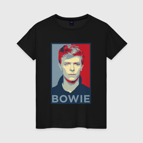 Женская футболка хлопок David Bowie, цвет черный