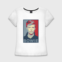 Женская футболка хлопок Slim David Bowie