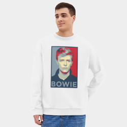 Мужской свитшот oversize без начеса хлопок David Bowie - фото 2