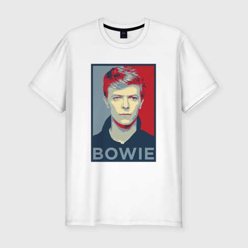 Мужская футболка хлопок Slim David Bowie, цвет белый