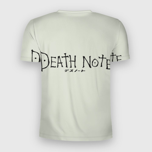 Мужская футболка 3D Slim с принтом Тетрадь смерти, вид сзади #1
