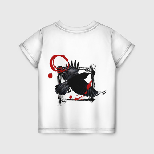Детская футболка 3D Треш-полька Ворон, цвет 3D печать - фото 2