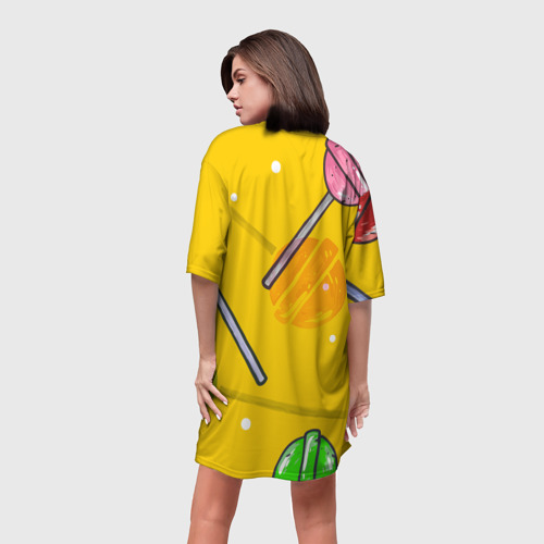 Платье-футболка 3D Чупа-Чупс, цвет 3D печать - фото 4
