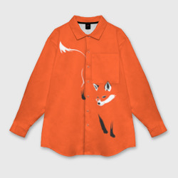 Лисица – Женская рубашка oversize 3D с принтом купить