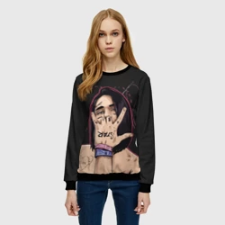 Женский свитшот 3D Face Фэйс - фото 2