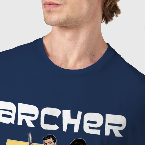 Мужская футболка хлопок Archer, цвет темно-синий - фото 6