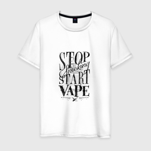 Мужская футболка хлопок Stop smoking, start vape