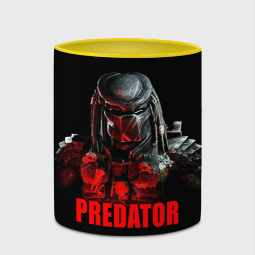 Кружка с полной запечаткой Predator, цвет белый + желтый - фото 4