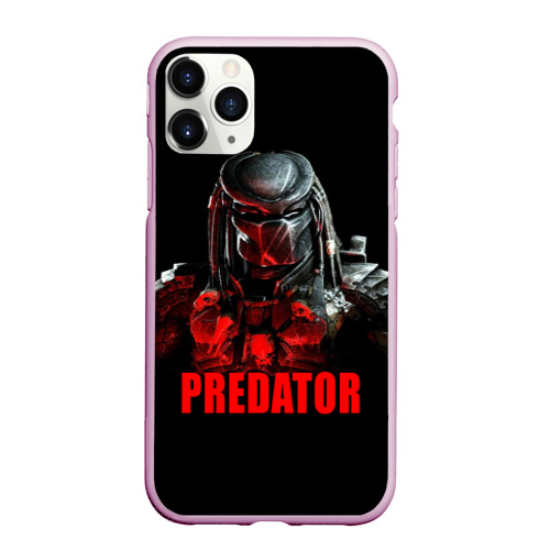 Чехол для iPhone 11 Pro Max матовый Predator, цвет розовый