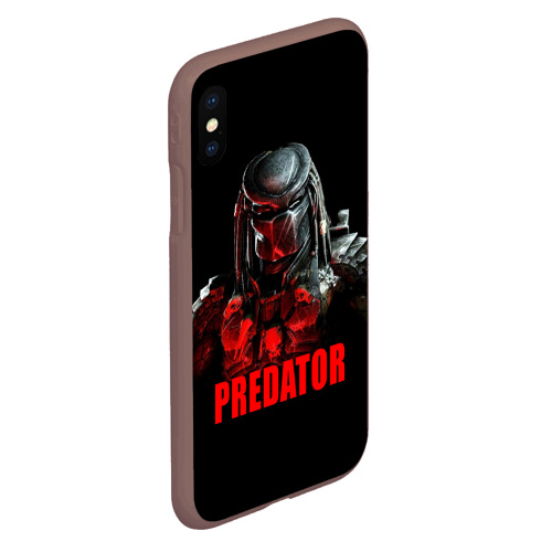 Чехол для iPhone XS Max матовый Predator, цвет коричневый - фото 3