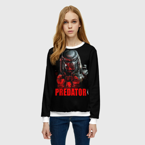 Женский свитшот 3D Predator, цвет 3D печать - фото 3