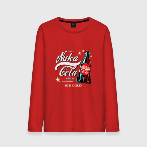 Мужской лонгслив хлопок Nuka-Cola Corporation, цвет красный