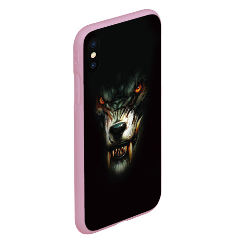 Чехол для iPhone XS Max матовый Оскал, цвет розовый - фото 3
