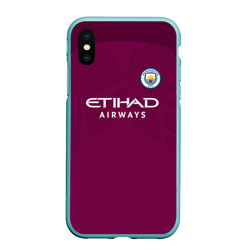 Чехол для iPhone XS Max матовый Манчестер Сити Форма Away 2018