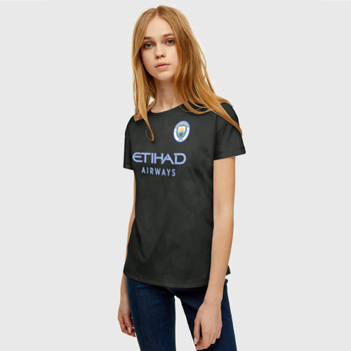 Женская футболка 3D Manchester City Kit Third, цвет 3D печать - фото 3