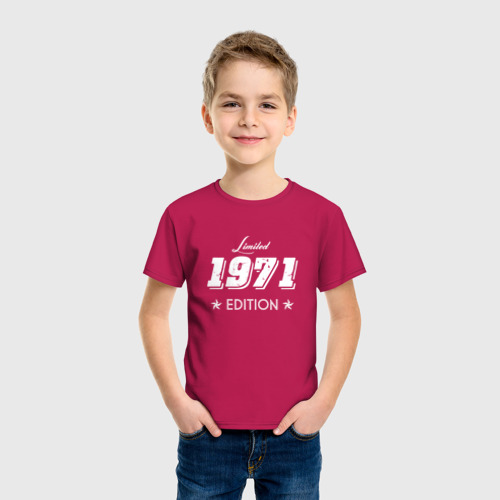 Детская футболка хлопок Limited edition 1971, цвет маджента - фото 3