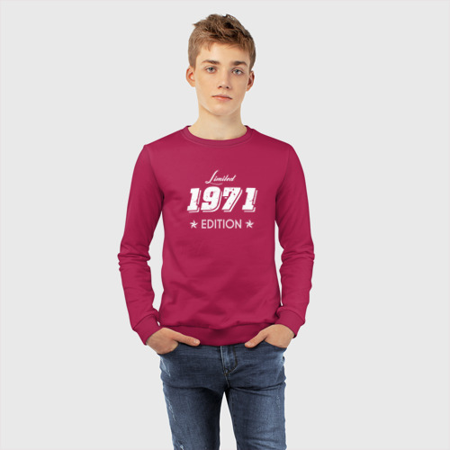 Детский свитшот хлопок Limited edition 1971, цвет маджента - фото 7