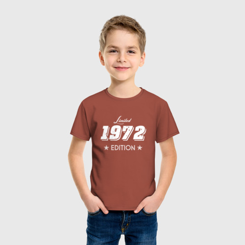 Детская футболка хлопок Limited edition 1972, цвет кирпичный - фото 3