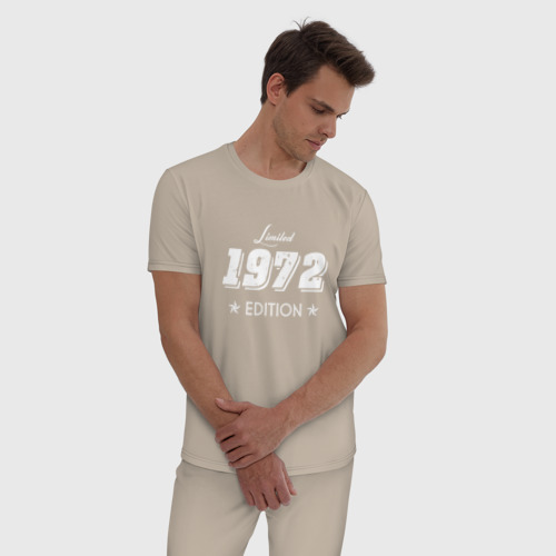 Мужская пижама хлопок Limited edition 1972, цвет миндальный - фото 3