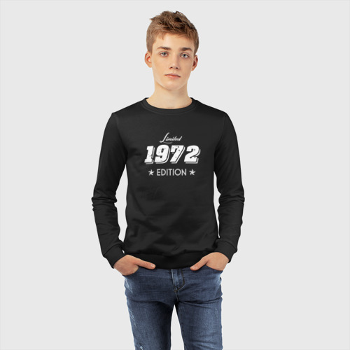 Детский свитшот хлопок Limited edition 1972, цвет черный - фото 7