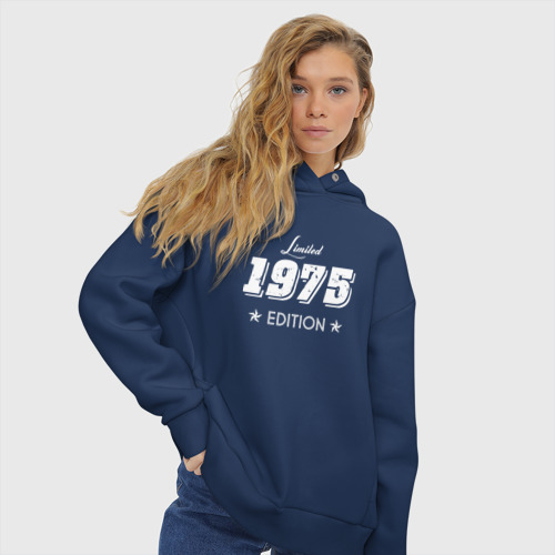 Женское худи Oversize хлопок Limited edition 1975, цвет темно-синий - фото 4