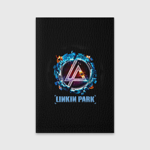 Обложка для паспорта матовая кожа Двигатель Linkin Park, цвет зеленый