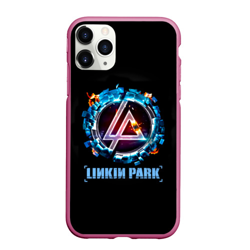 Чехол для iPhone 11 Pro Max матовый Двигатель Linkin Park, цвет малиновый