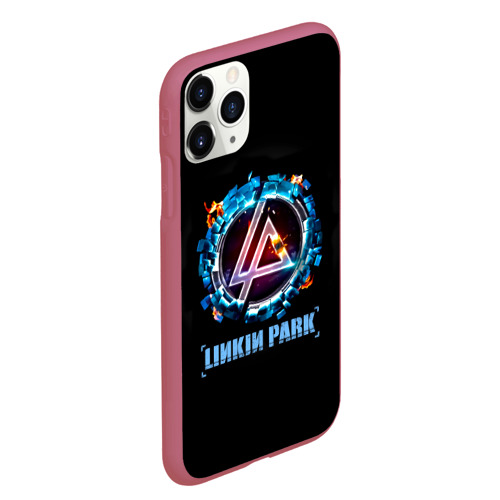 Чехол для iPhone 11 Pro Max матовый Двигатель Linkin Park, цвет малиновый - фото 3