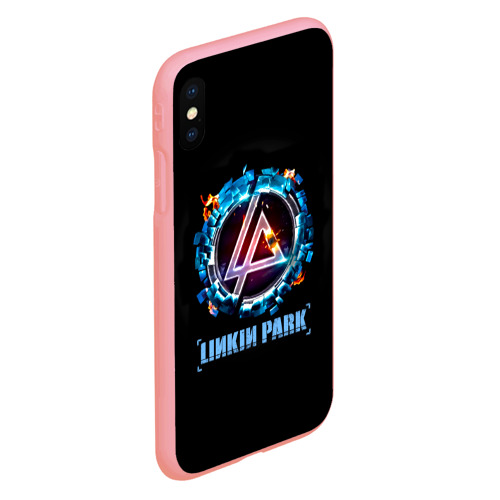 Чехол для iPhone XS Max матовый Двигатель Linkin Park, цвет баблгам - фото 3