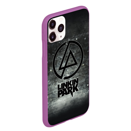 Чехол для iPhone 11 Pro Max матовый Стена Linkin Park, цвет фиолетовый - фото 3