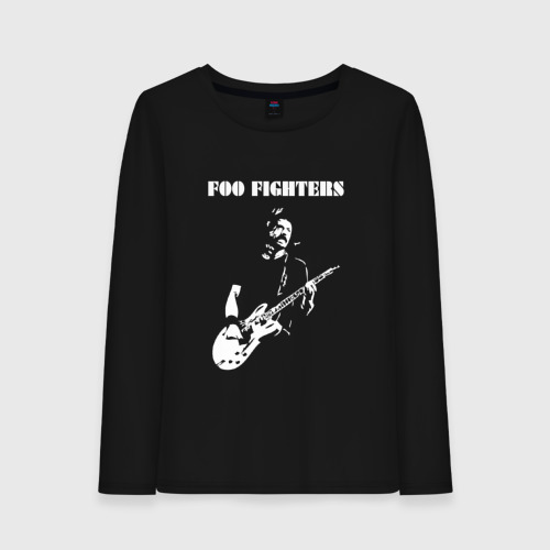 Женский лонгслив хлопок Foo Fighters, цвет черный