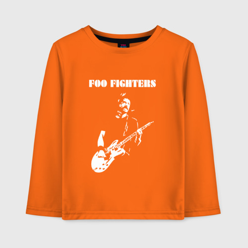 Детский лонгслив хлопок Foo Fighters, цвет оранжевый