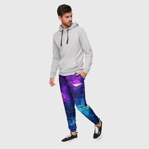 Мужские брюки 3D Стекло, цвет 3D печать - фото 3