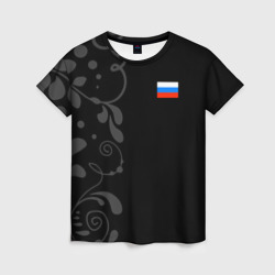 Женская футболка 3D Russia - Black Collection