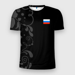 Мужская футболка 3D Slim Russia - Black Collection