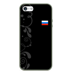 Чехол для iPhone 5/5S матовый Russia - Black Collection