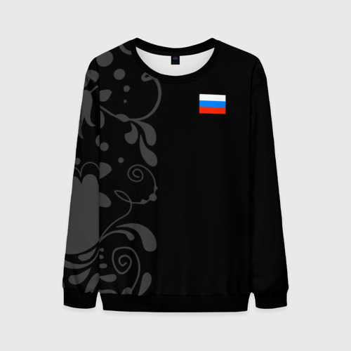 Мужской свитшот 3D Russia - Black Collection, цвет черный