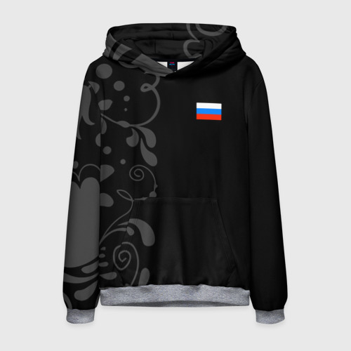 Мужская толстовка 3D Russia - Black Collection, цвет меланж