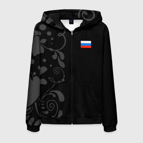 Мужская толстовка 3D на молнии Russia - Black Collection Фото 01 Мужская толстовка 3D на молнии Russia - Black Collection Фото 01