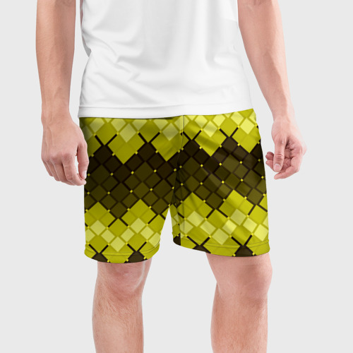 Мужские шорты спортивные Движение волн, цвет 3D печать - фото 3