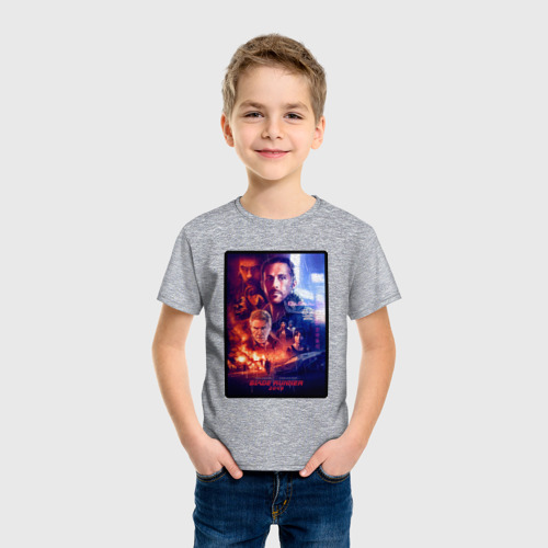 Детская футболка хлопок Бегущий по лезвию 2049, цвет меланж - фото 3