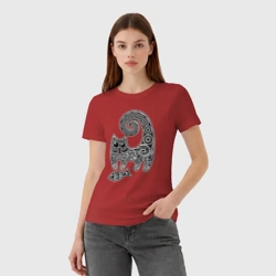 Женская футболка хлопок Кот3 - фото 2