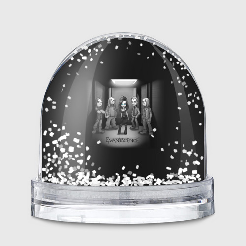 Игрушка Снежный шар с принтом Группа Evanescence, вид спереди №1